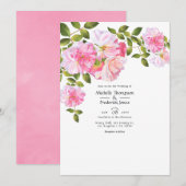 Rosengarten Hochzeit Einladung (Vorne/Hinten)