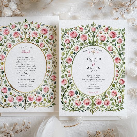 Rosengarten Hochzeit im Grünen Einladung