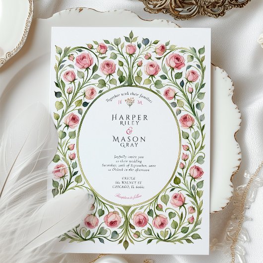 Rosengarten Hochzeit im Grünen Einladung