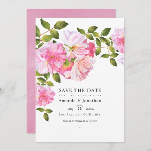 Rosengarten Hochzeitssemble Foto Save The Date (Vorne/Hinten)