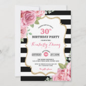 Rosengarten im Wasser / Romantisches Paris Geburts Einladung (Vorderseite)