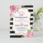 Rosengarten im Wasser / Romantisches Paris Geburts Einladung (Stehend Vorderseite)
