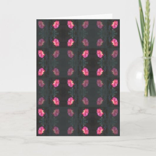 Rosengarten in Rosa Karte (Vorderseite)