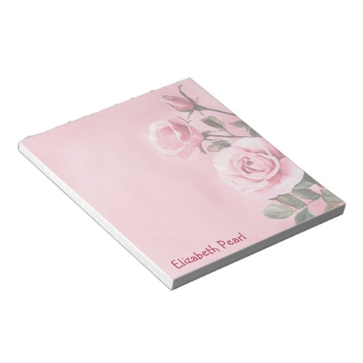 Rosengarten INDIVIDUELLE NAME Lebensmittelgeschäft Notizblock (angewinkelt)