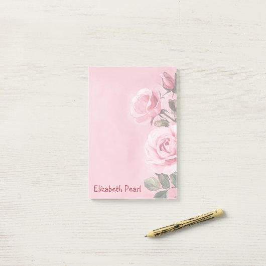 Rosengarten INDIVIDUELLE NAME Lebensmittelgeschäft Post-it Klebezettel (Auf Schreibtisch)