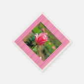 Rosengarten mit Streifen Serviette (Ecke)