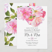 Rosengarten Mr. and Mrs. Wedding Einladung (Vorne/Hinten)