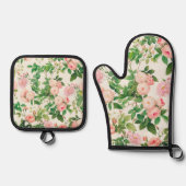 Rosengarten Ofenhandschuh & Topflappen-Set (Vorderseite)