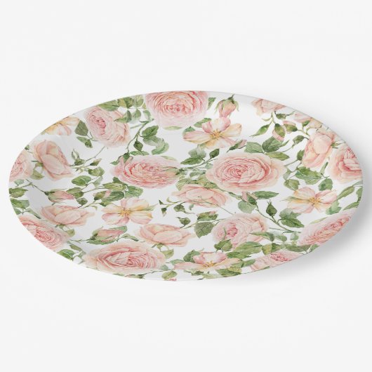 Rosengarten Pappteller (Schrägansicht)