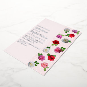 Rosengarten-Party-Braut-Shower Folieneinladung