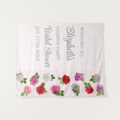 Rosengarten-Party-Brautdusche Wandteppich (Vorderseite (Horizontal))
