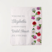 Rosengarten-Party-Brautdusche Wandteppich (Vorderseite)