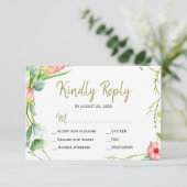 Rosengarten Rosenblume Moderne uAwg RSVP Karte (Stehend Vorderseite)