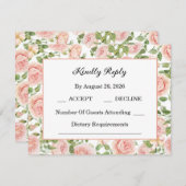 Rosengarten RSVP Karte (Vorne/Hinten)