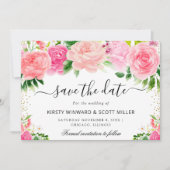 Rosengarten Sommerhochzeit der Blume Save The Date (Vorderseite)