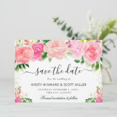 Rosengarten Sommerhochzeit der Blume Save The Date (Stehend Vorderseite)