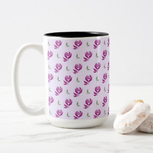 Rosengarten-Vibes-Motiv Zweifarbige Tasse