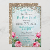 Rosengartenverzaubertes Party für den Garten vor d Einladung (Vorne/Hinten)