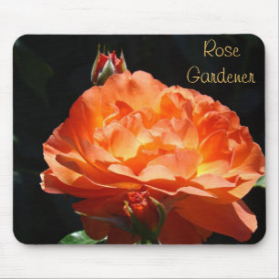 Rosengärtner-Geschenke Orange Rosen Mauspad Floral