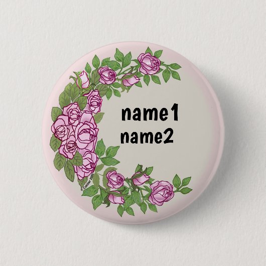 Rosengirlande button (Vorderseite)