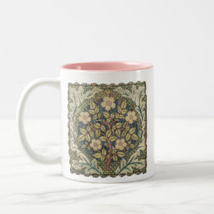 Rosengirlande von William Morris Zweifarbige Tasse