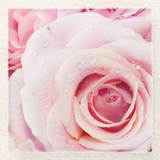 Rosenglas-Untersetzer Glasuntersetzer (Vorderseite)