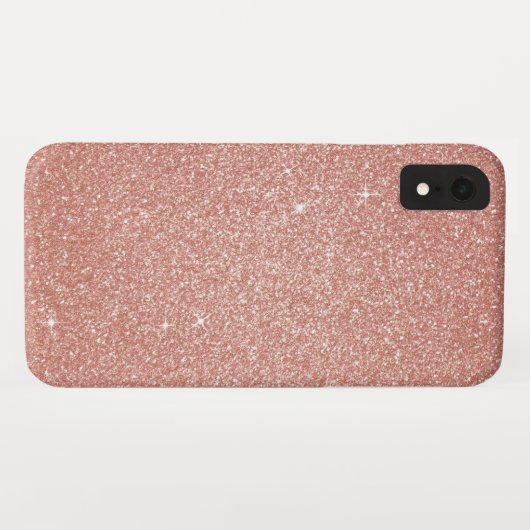 Rosengold Glitzer und Sparkle Blende Case-Mate iPhone Hülle (Rückseite (Horizontal))