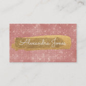 Rosengold Glitzer und Sparkor Visitenkarte (Vorderseite)