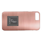 Rosengold-Metal-Monogramm Case-Mate iPhone Hülle (Rückseite (Horizontal))