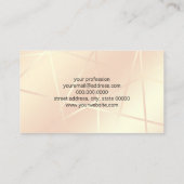 Rosengold u. erröten rosa geometrischer Artberater Visitenkarte (Rückseite)