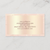 Rosengold u. erröten rosa geometrischer visitenkarte (Rückseite)