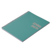 Rosengold und aquamarines personalisiertes notizblock (Linke Seite)