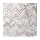 Rosengold- und -marmorzickzack fliese (Vorderseite)