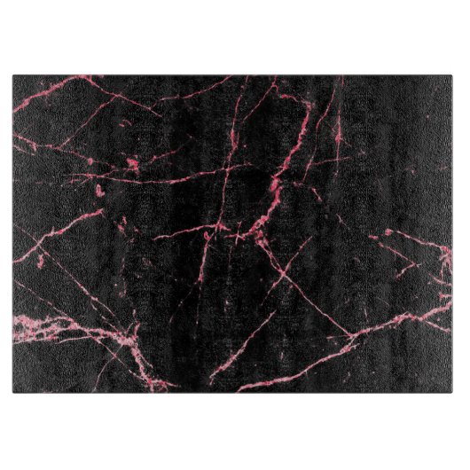Rosengold und schwarzer Marmor Schneidebrett (Vorderseite)