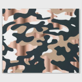 Rosengold und schwarzes Tarnungsverpackungspapier Geschenkpapier (Flach)