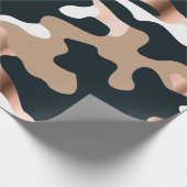 Rosengold und schwarzes Tarnungsverpackungspapier Geschenkpapier (Ecke)