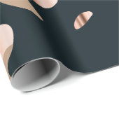 Rosengold und schwarzes Tarnungsverpackungspapier Geschenkpapier (Rolleneckpunkt)