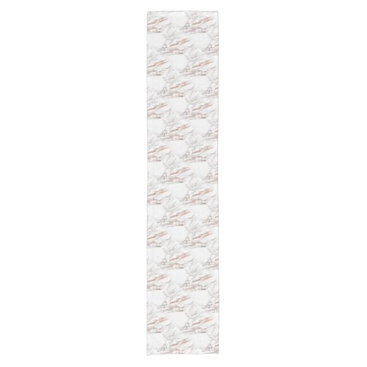 Rosengoldadermarmor Kurzer Tischläufer (Vorderseite)