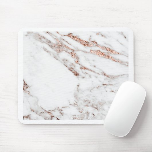 Rosengoldadermarmor Mousepad (Mit Mouse)