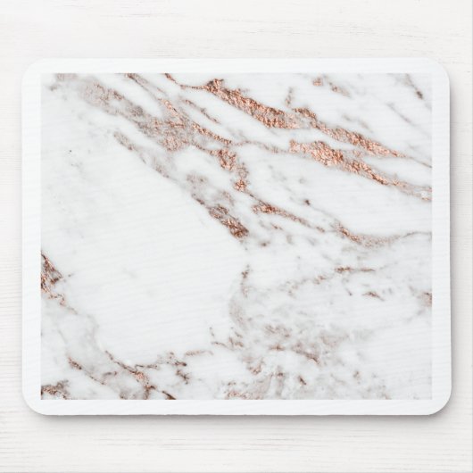 Rosengoldadermarmor Mousepad (Vorne)