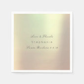 Rosengoldblütenhochzeit Serviette (Vorderseite)