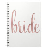 Rosengoldbrautnotizbuch, Folien-Schriftart Notizblock (Vorderseite)