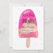 Rosengoldeiscreme-Sommerbaby besprühen Dusche Einladung (Vorderseite)