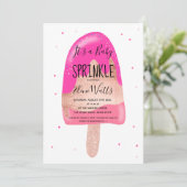 Rosengoldeiscreme-Sommerbaby besprühen Dusche Einladung (Stehend Vorderseite)