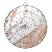 Rosengoldfolie über Marmor Dartscheibe (vorne)