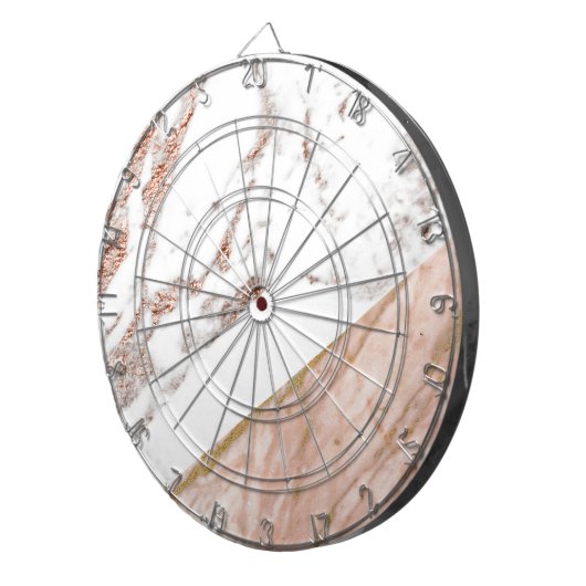 Rosengoldfolie über Marmor Dartscheibe (Vorderseite rechts)
