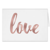 Rosengoldfolien-Liebekarten (Vorderseite (Horizontal))