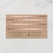 Rosengoldgeometrische Visitenkarte (Rückseite)