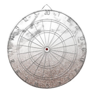 RosengoldGlitter auf Marmor Dartscheibe