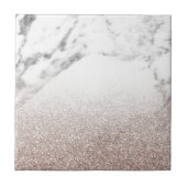 RosengoldGlitter auf Marmor Fliese (Vorderseite)